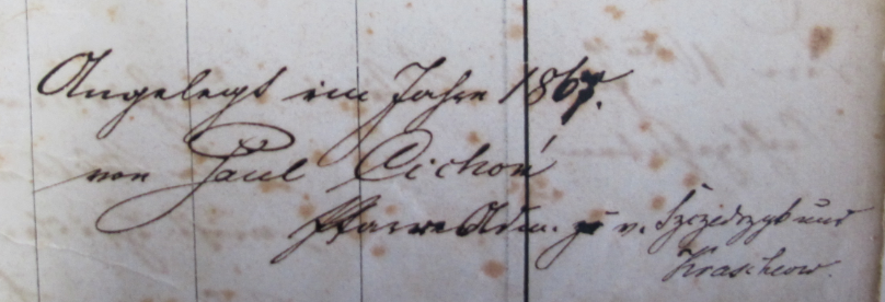 Akt wyodrębnienia Parafii Krasiej&oacute;w